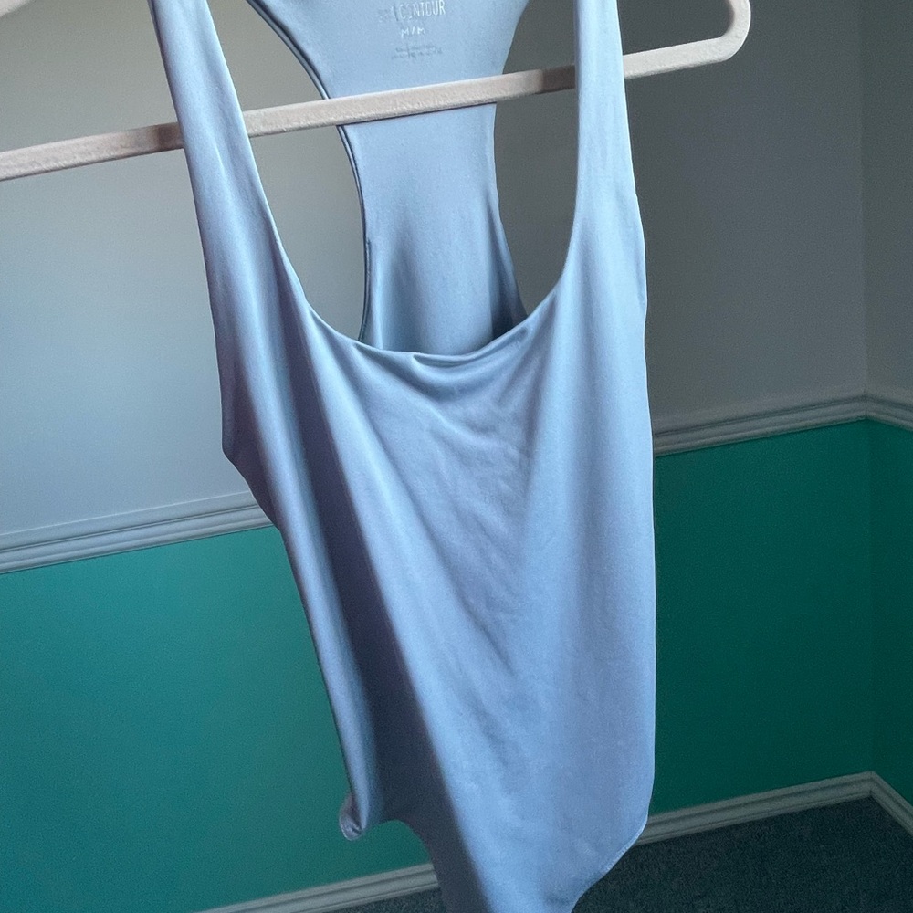 Light Blue Racerback Bodysuit